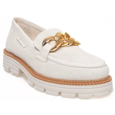 Mammamia D24Ya-3855Z Günlük Kırık Beyaz Kadın Ayakkabı 