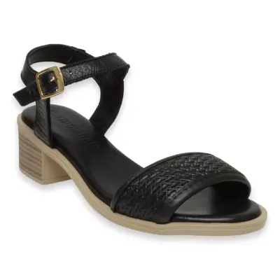 Mammamia D24Ys-1110Z Topuklu Siyah Kadın Sandalet - 1