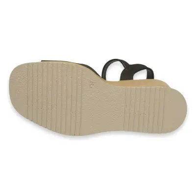 Mammamia D24Ys-1495Z Dolgu Topuklu Metalik Kadın Sandalet - 5