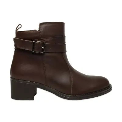 Mammamia D25Kb-1670 Günlük Topuklu Kahverengi Kadın Bot - Mammamia (1)