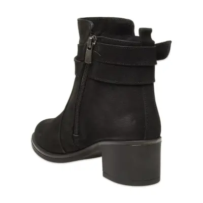 Mammamia D25Kb-1670 Günlük Topuklu Siyah Kadın Bot - 4