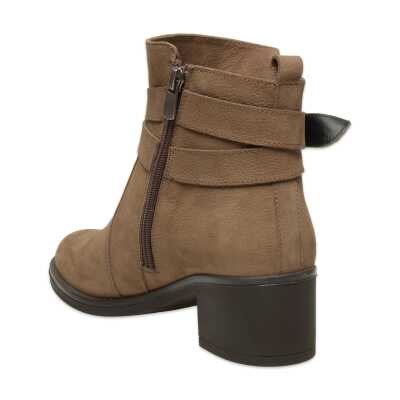 Mammamia D25Kb-1670 Günlük Topuklu Vizon Kadın Bot - 4