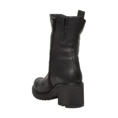 Mammamia D25Kb-1700 Günlük Topuklu Siyah Kadın Bot - 4