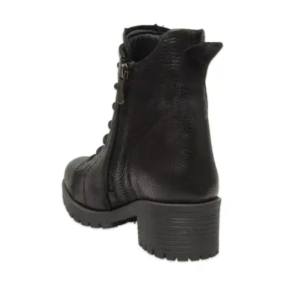 Mammamia D25Kb-4260 Günlük Topuklu Siyah Kadın Bot - 4