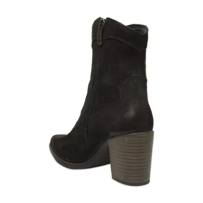 Mammamia D25Kb-4330 Günlük Topuklu Siyah Kadın Bot - 4
