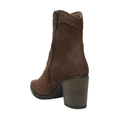 Mammamia D25Kb-4330 Günlük Topuklu Vizon Kadın Bot - 4