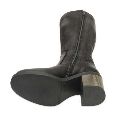 Mammamia D25Kc-2020 Kalin Topuklu Günlük Siyah Kadın Çizme - 5