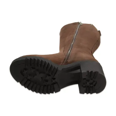 Mammamia D25Kc-2330 Kalin Topuklu Günlük Kahverengi Kadın Çizme - 5