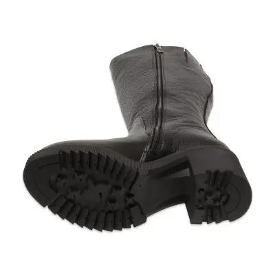 Mammamia D25Kc-2330 Kalin Topuklu Günlük Siyah Kadın Çizme - 5