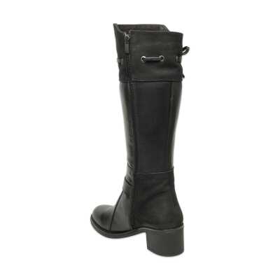 Mammamia D25Kc-2335 Kalin Topuklu Günlük Siyah Kadın Çizme - 4