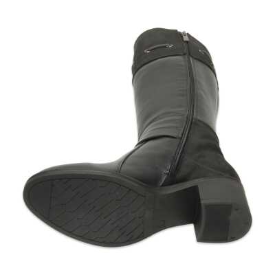 Mammamia D25Kc-2335 Kalin Topuklu Günlük Siyah Kadın Çizme - 5