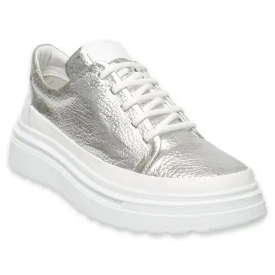 Mammamia D25Ya-3255 Günlük Sneakers Gümüş Kadın Spor Ayakkabı 