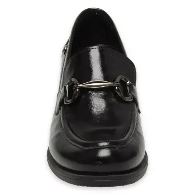 Mammamia D25Ya-3325 Günlük Kalin Topuklu Siyah Kadın Ayakkabı - 3