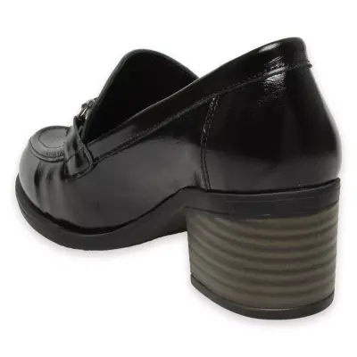 Mammamia D25Ya-3325 Günlük Kalin Topuklu Siyah Kadın Ayakkabı - 4