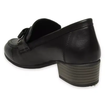 Mammamia D25Ya-3365 Günlük Kalin Topuklu Siyah Kadın Ayakkabı - 4