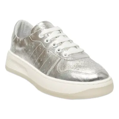 Mammamia D25Ya-435 Günlük Sneaker Gümüş Kadın Spor Ayakkabı 