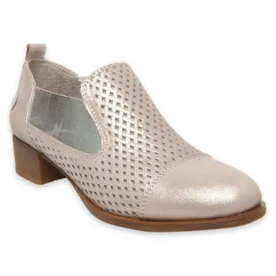 Mammamia D25Ya-7150 Günlük Kalin Topuklu Vizon Kadın Ayakkabı - 1