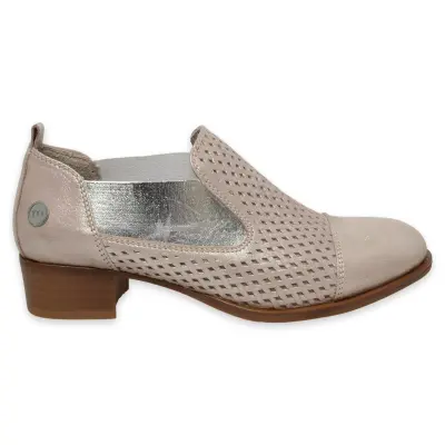 Mammamia D25Ya-7150 Günlük Kalin Topuklu Vizon Kadın Ayakkabı - Mammamia (1)