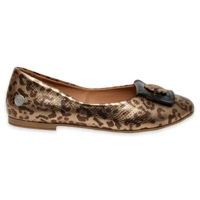 Mammamia D25Ya-7225 Günlük Leopar Kadın Babet - 2