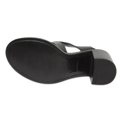 Mammamia D25Ys-2505 Günlük Topuklu Siyah Kadın Sandalet - 5