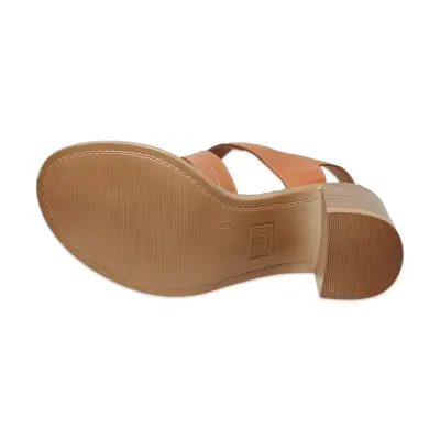 Mammamia D25Ys-2505 Günlük Topuklu Taba Kadın Sandalet - 5