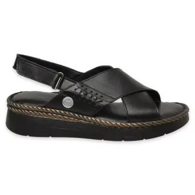 Mammamia D25Ys-2515Z Günlük Siyah Kadın Sandalet - 2