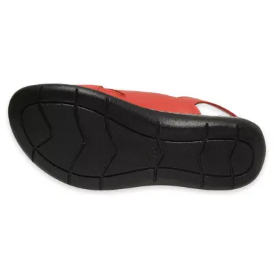 Mammamia D25Ys-2525Z Günlük Kırmızı Kadın Sandalet - 5
