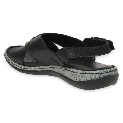Mammamia D25Ys-2525Z Günlük Siyah Kadın Sandalet - 4