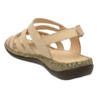 Mammamia D25Ys-2530 Günlük Bej Kadın Sandalet - 4