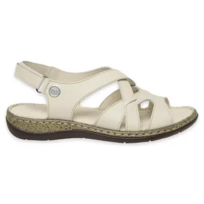 Mammamia D25Ys-2535Z Günlük Krem Kadın Sandalet - 2