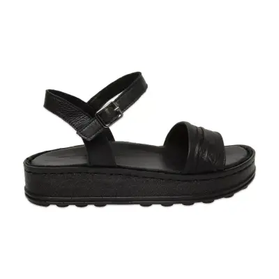Mammamia D25Ys-2590 Günlük Siyah Kadın Sandalet - Mammamia (1)