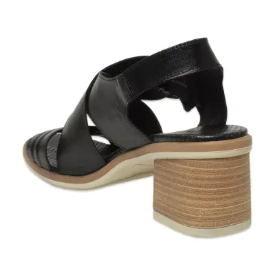 Mammamia D25Ys-2605 Günlük Siyah Kadın Sandalet - 4