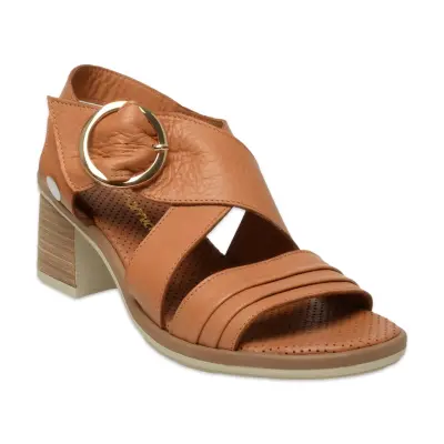Mammamia D25Ys-2605 Günlük Taba Kadın Sandalet - 1