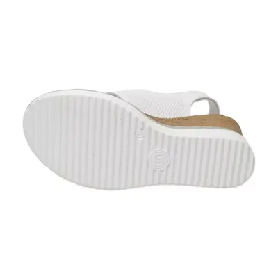 Mammamia D25Ys-2640Z Dolgu Topuklu Beyaz Kadın Sandalet - 5