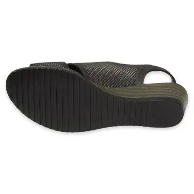 Mammamia D25Ys-2730Z Günlük Metalik Kadın Sandalet - 5