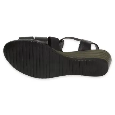 Mammamia D25Ys-2735Z Günlük Siyah Kadın Sandalet - 5
