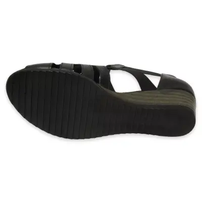 Mammamia D25Ys-2740Z Günlük Siyah Kadın Sandalet - 5