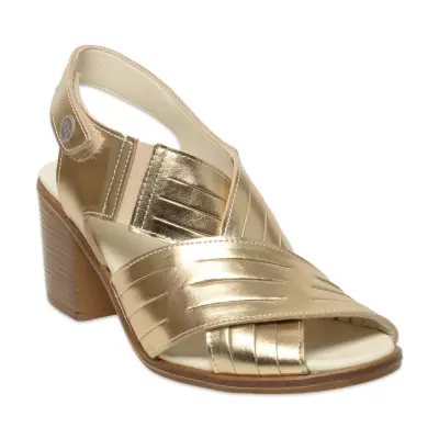 Mammamia D25Ys-2830 Günlük Kalin Topuklu Altın Kadın Sandalet - 1
