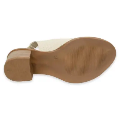 Mammamia D25Ys-2840Z Günlük Krem Kadın Sandalet - 5