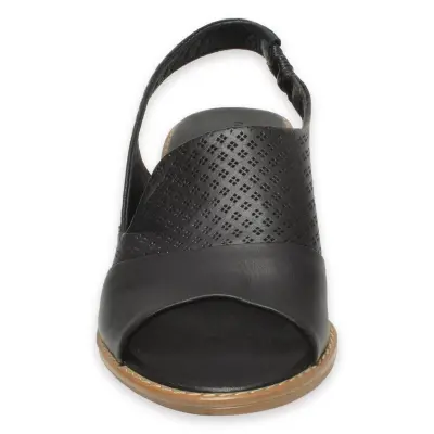 Mammamia D25Ys-2840Z Günlük Siyah Kadın Sandalet - 3