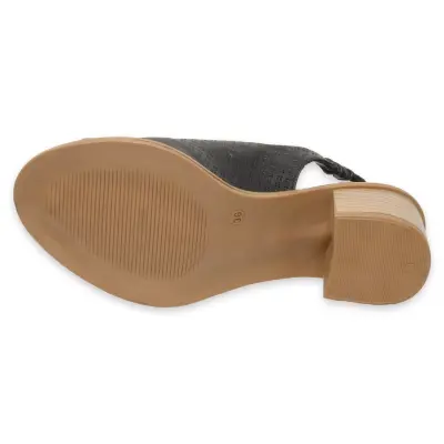 Mammamia D25Ys-2840Z Günlük Siyah Kadın Sandalet - 5
