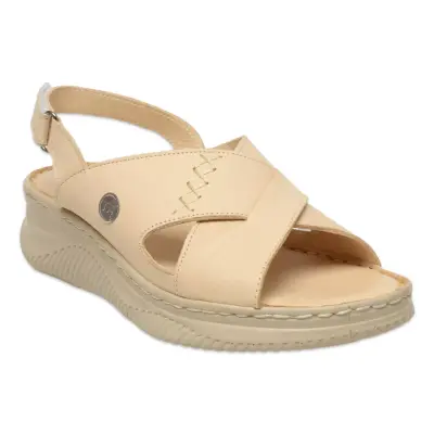 Mammamia D25Ys-2855 Günlük Bej Kadın Sandalet - 1