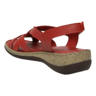 Mammamia D25Ys-2865Z Günlük Kırmızı Kadın Sandalet - 4