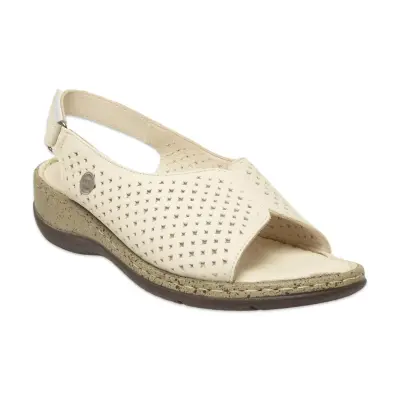 Mammamia D25Ys-2870 Günlük Krem Kadın Sandalet - 1