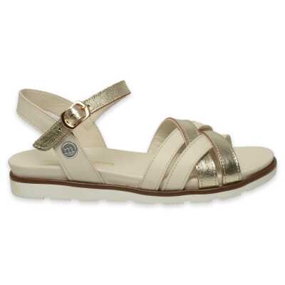 Mammamia D25Ys-2910 Günlük Krem Kadın Sandalet - Mammamia (1)