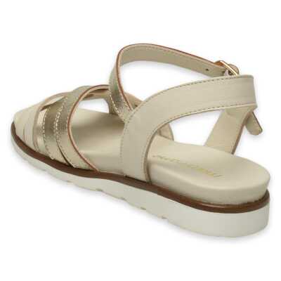 Mammamia D25Ys-2910 Günlük Krem Kadın Sandalet - 4