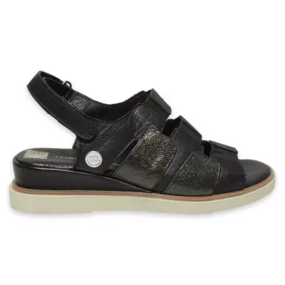 Mammamia D25Ys-5040Z Günlük Siyah Kadın Sandalet - Mammamia (1)