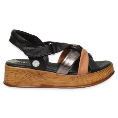 Mammamia D25Ys-5115Z Günlük Siyah-Kahverengi Kadın Sandalet - 2