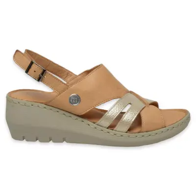 Mammamia D25Ys-5145 Günlük Bej Kadın Sandalet - 2