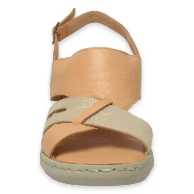 Mammamia D25Ys-5145 Günlük Bej Kadın Sandalet - 3